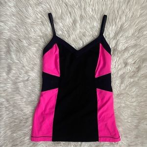 Lululemon Elongate Tank Women’s Size 6 Black/Raspberry Glo Light